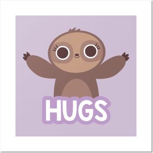 Sloth Hugs Posters and Art